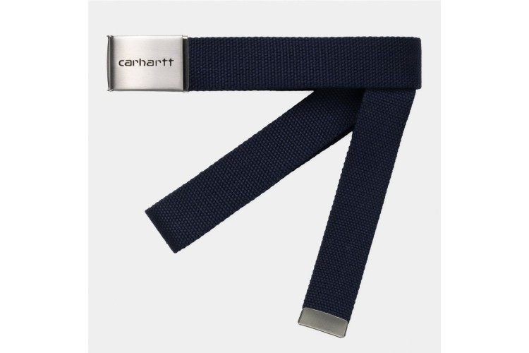 Carhartt WIP Clip Belt Chrome - Deep Night