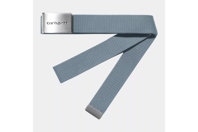 Carhartt WIP Clip Belt Chrome - Frosted Blue
