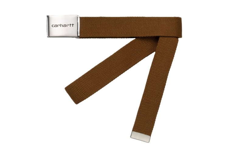 Carhartt WIP Clip Belt Chrome - Hamilton Brown