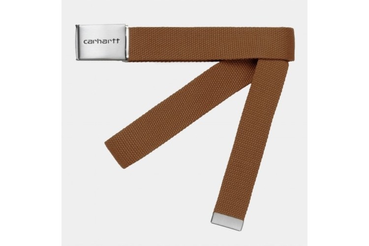 Carhartt WIP Clip Belt Chrome - Hamilton Brown