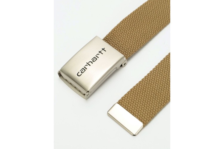 Carhartt WIP Clip Belt Chrome - Leather
