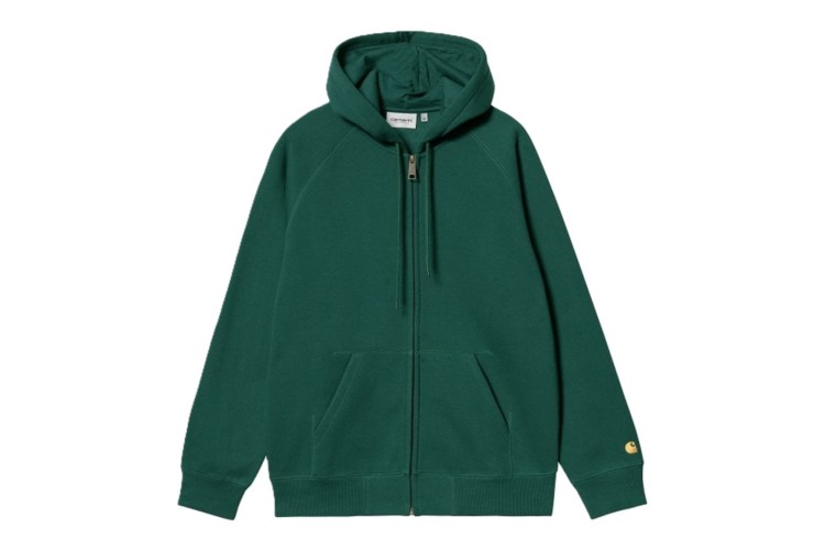 Carhartt WIP Hooded Chase Jacket Zip Through - Chervil/Gold 