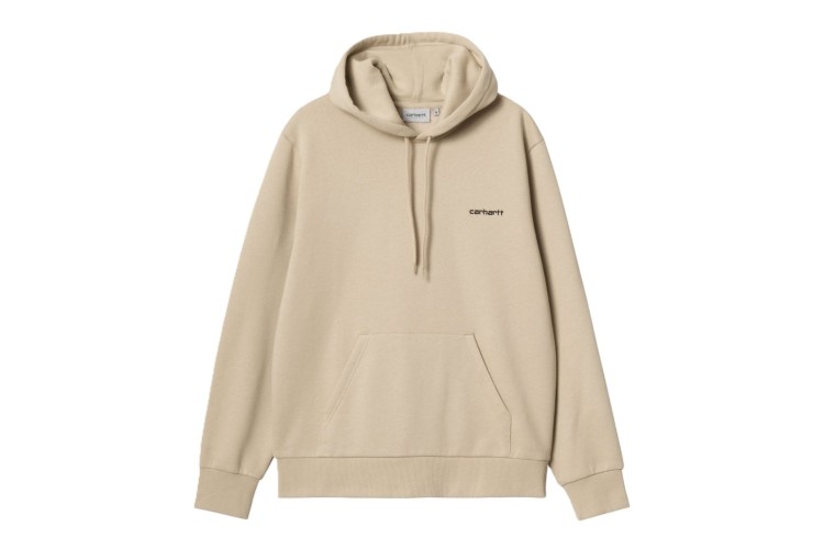Carhartt WIP Script Embroidery Hooded Sweat - Wall/Black