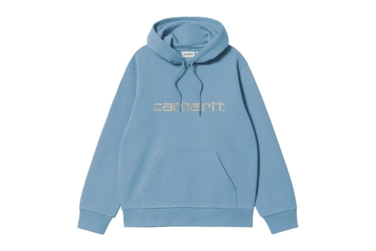Carhartt WIP Hooded Sweat - Bluebird/Fleur De Sel