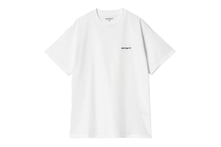 Carhartt WIP S/S  Script Embroidery T-Shirt - White