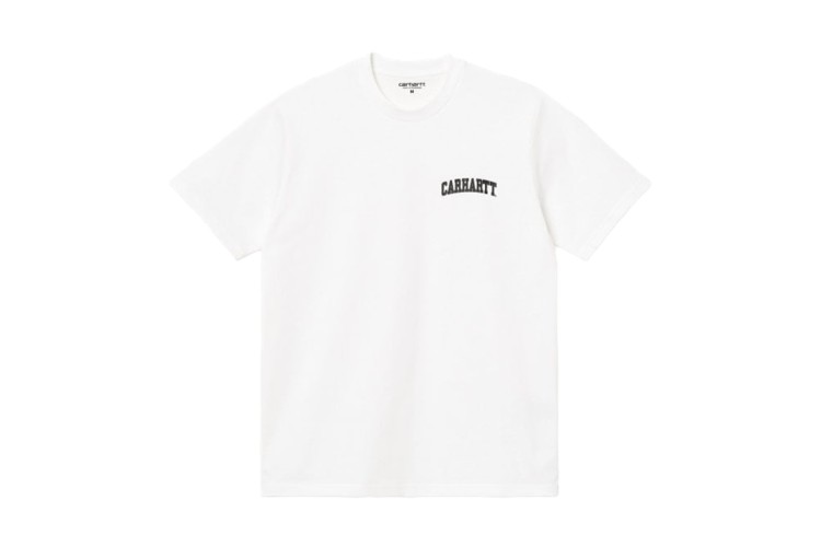 Carhartt WIP S/S University Script T-Shirt - White/Black