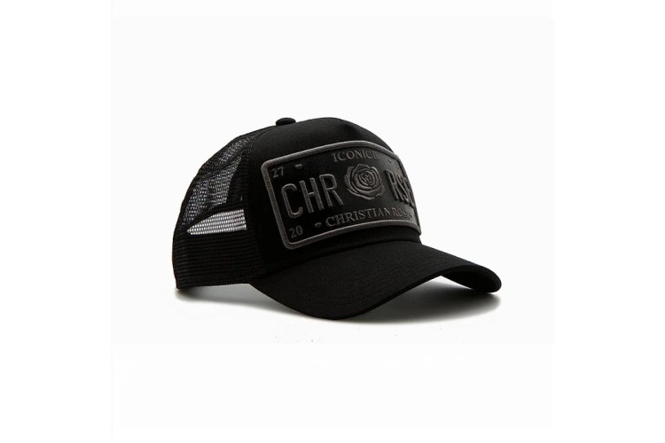 Christian Rose 011 [ICONIC II] Vinyl Trucker Cap - Black/Black
