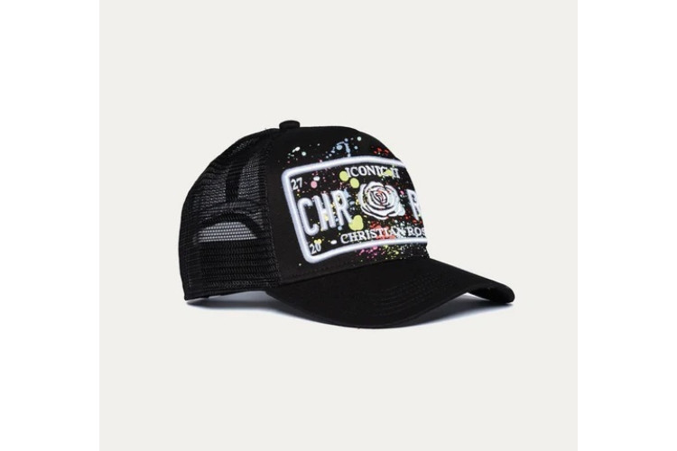 Christian Rose Iconic II Plate Cap - Black Paint Splat