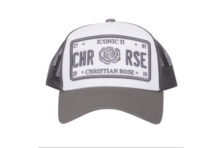 Christian Rose Iconic II Plate Cap - Grey Grey White