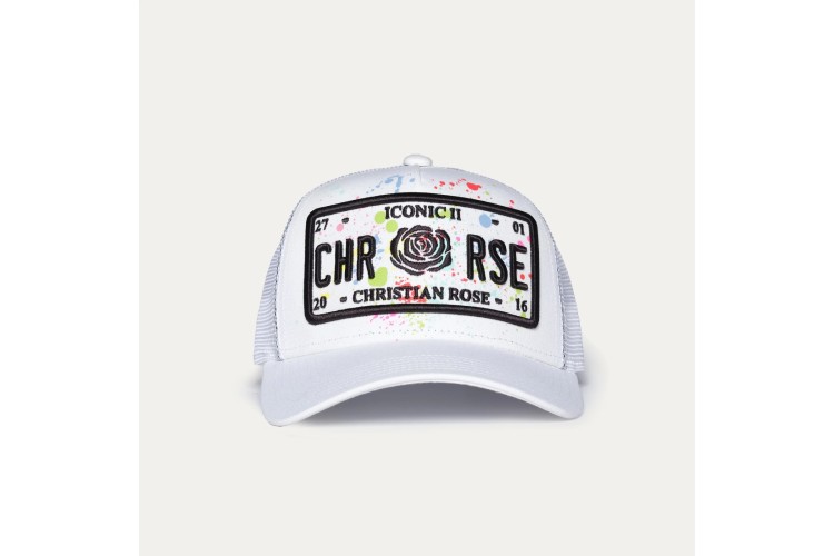 Christian Rose Iconic II Plate Cap - White Paint Splat