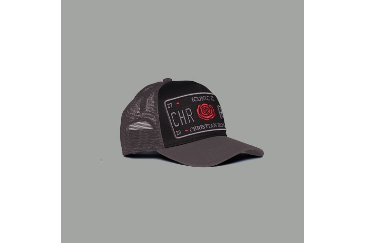 Christian Rose Iconic II Red Rose Cap - Grey/Black/Red