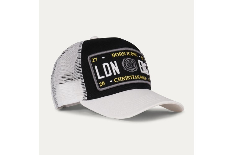 Christian Rose Iconic Plate Cap - Black/Grey/Yellow