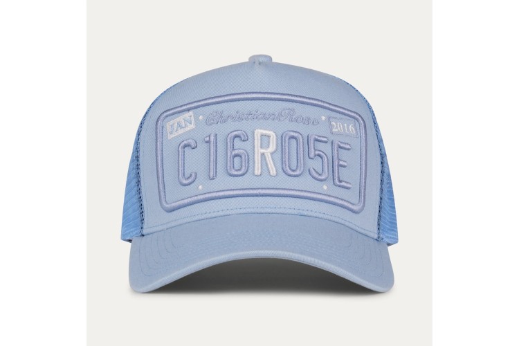Christian Rose Two Tone Cap Sky Blue
