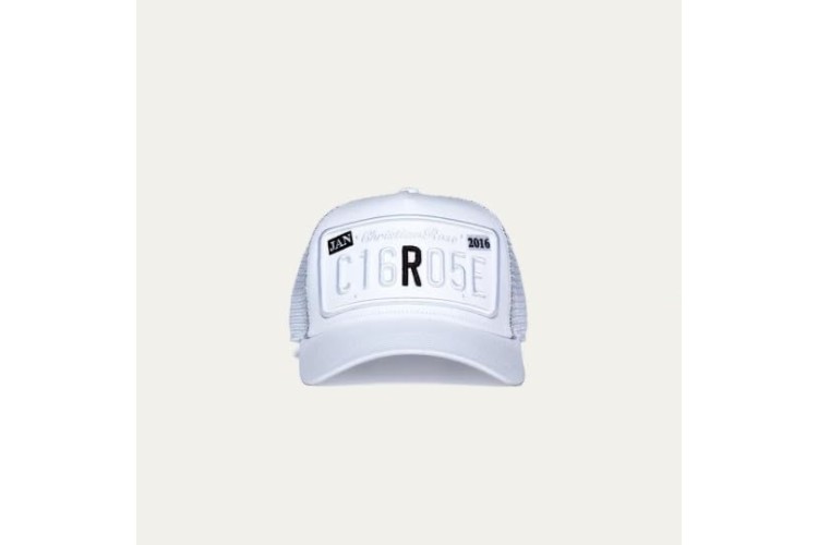 Christian Rose Two Tone Cap White