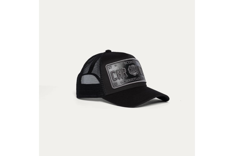 Christian Rose Vinyl Plate Cap - Black