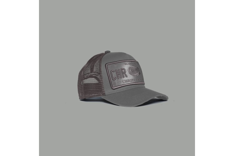 Christian Rose Vinyl Plate Cap - Grey
