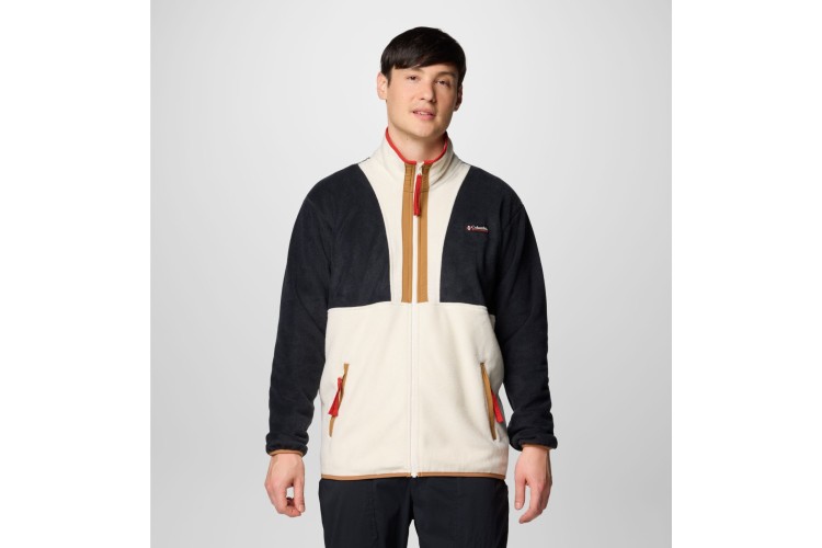 Columbia Backbowl II Full Zip Fleece Jacket - Black, Chalk