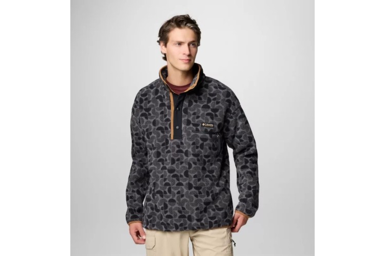 Columbia Helvettia II Print 1/2 Zip Fleece - Black Retroscape