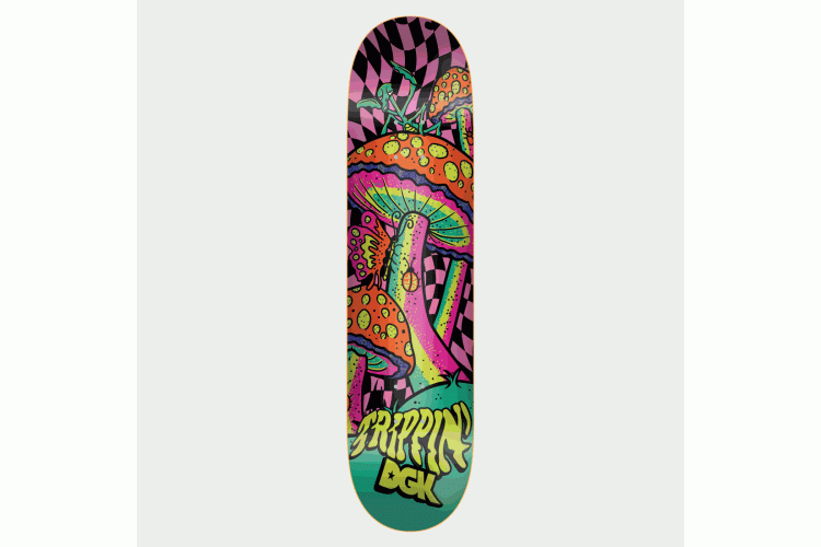 DGK Trippin Lenticular Skateboard Deck Pink/Yellow - 8.25''