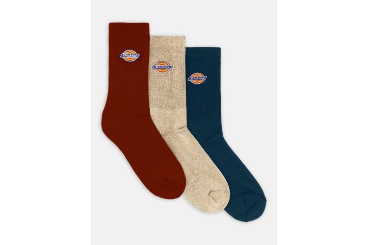 Dickies Valley Grove 3 Pack Socks - Fired Brick