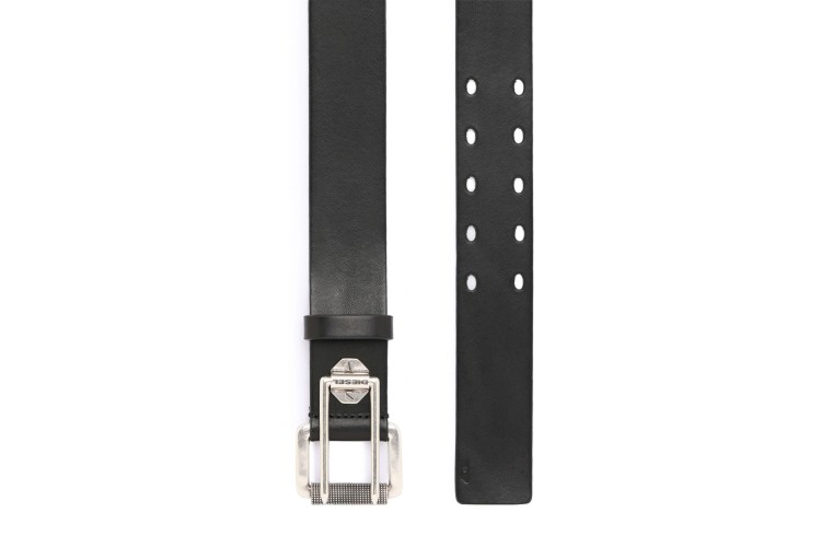 Diesel D-Multibarb Leather Belt - Black