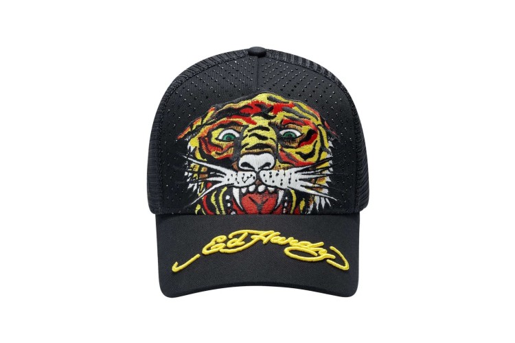 Ed Hardy Roar Diamond Cap - Black/Black