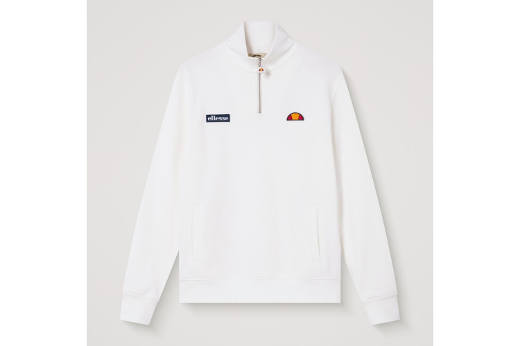 Ellesse Pelegrini 1/4 Zip Sweatshirt - Off White