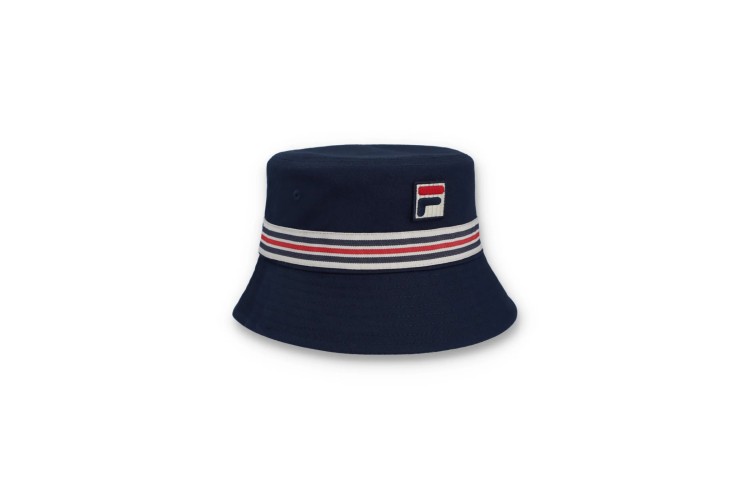 Fila Box & Heritage Stipe Bucket Hat - Fila Navy