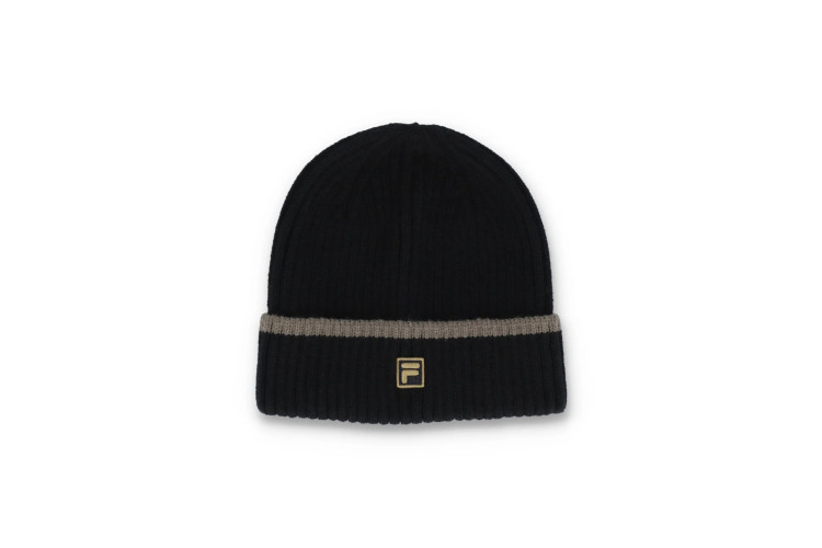 Fila Ellison Ribbed Turn Up Beanie - Black
