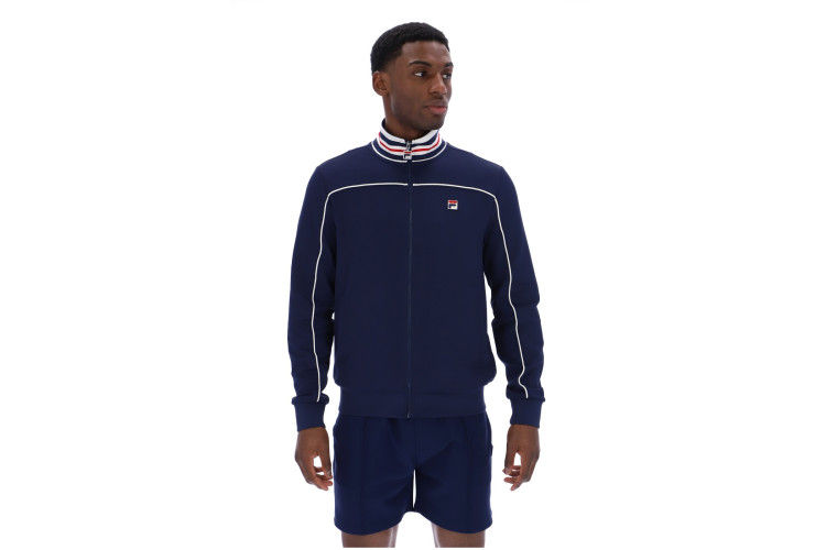 Fila Frederico Tipped Neck / Piping Detail Track Jacket - Fila Navy