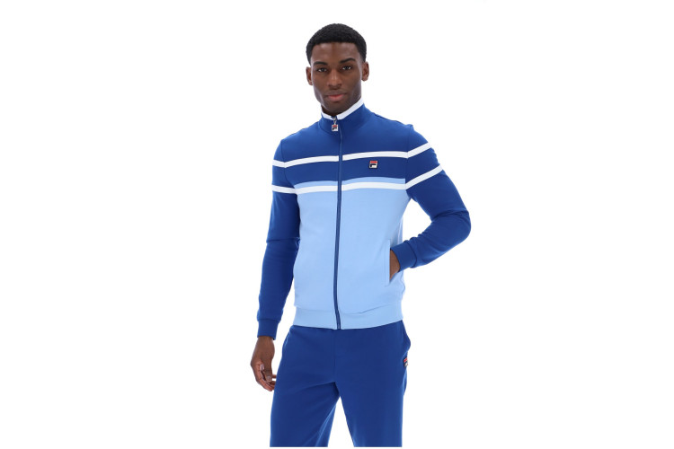 Fila Giovanni Contrast Panel Track Jacket - Frozen Fjord/Limoges/White