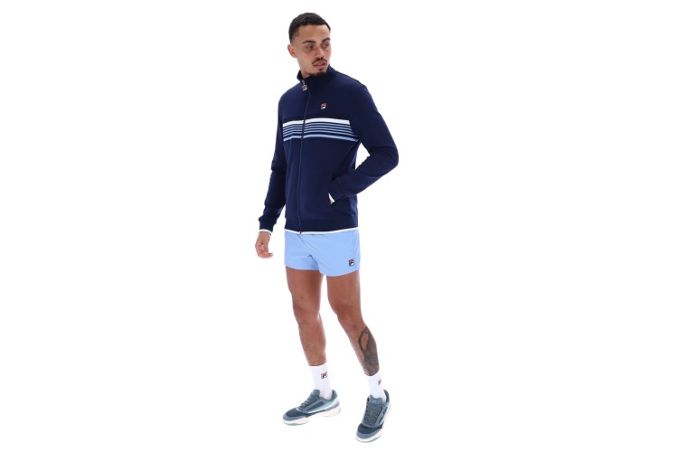 Fila Vasco Jacquard Tape Track Jacket - Navy/White/Vista Blue