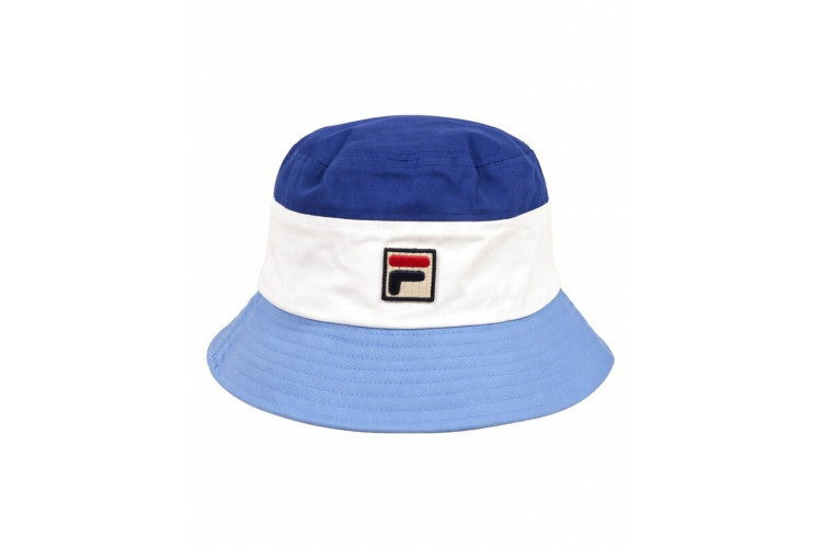 Fila Marco Tri-Colour Bucket Hat with Heritage Logo - Frozen Fjord/Gardenia