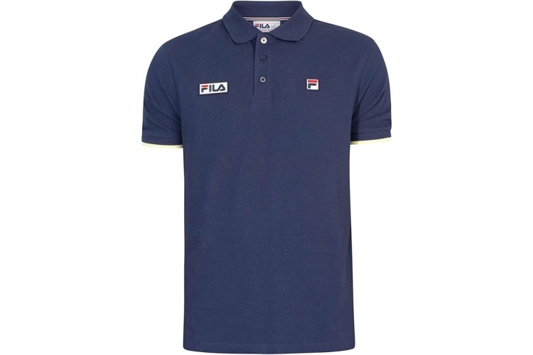 Fila Pablo 3-Button Polo - Navy/Lemonade
