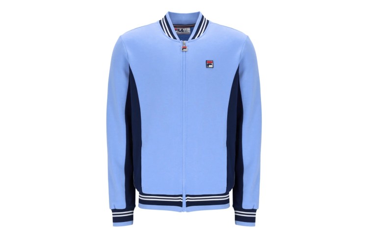 Fila Settana Baseball Track Jacket - Vista Blue/Fila Navy/White