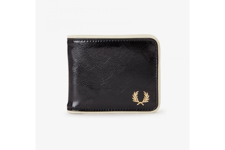 Fred Perry L3335 Classic Billfold Wallet - Black/Ecru