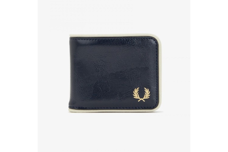 Fred Perry L3335 Classic Billfold Wallet - Navy/Ecru