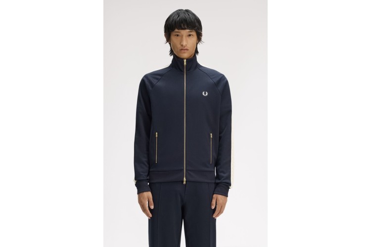 Fred Perry J2331 Cable Taped Track Jacket - Navy
