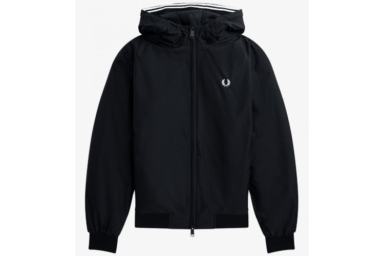 Fred Perry J4591 Padded Hooded Brentham Jacket - Black