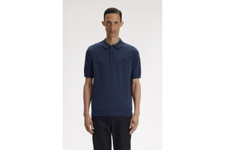 Fred Perry K9725 Long Staple Knitted Polo - Dark Airforce