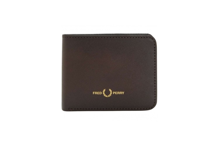 Fred Perry L5322 Burnished Leather Billfold Wallet - Ox Blood