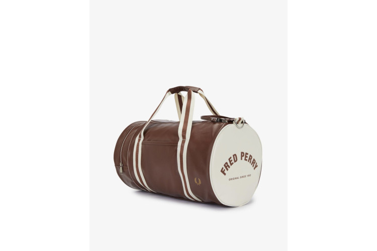 Fred Perry L7255 Classic Barrel Bag - Tan/Ecru