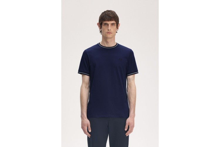 Fred Perry M1588 T-Shirt - TnsBlue/SlvBlue/Navy