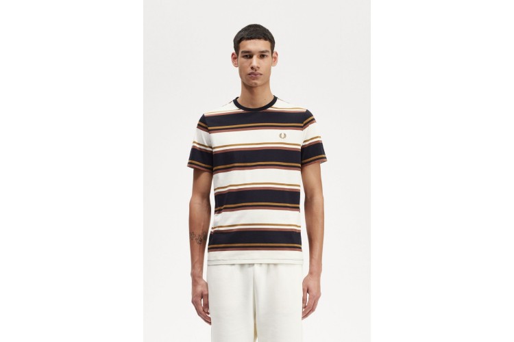 Fred Perry M6558 Bold Stripe T-Shirt - Ecru