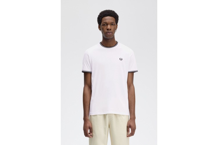 Fred Perry M1588 Twin Tipped T-Shirt - White