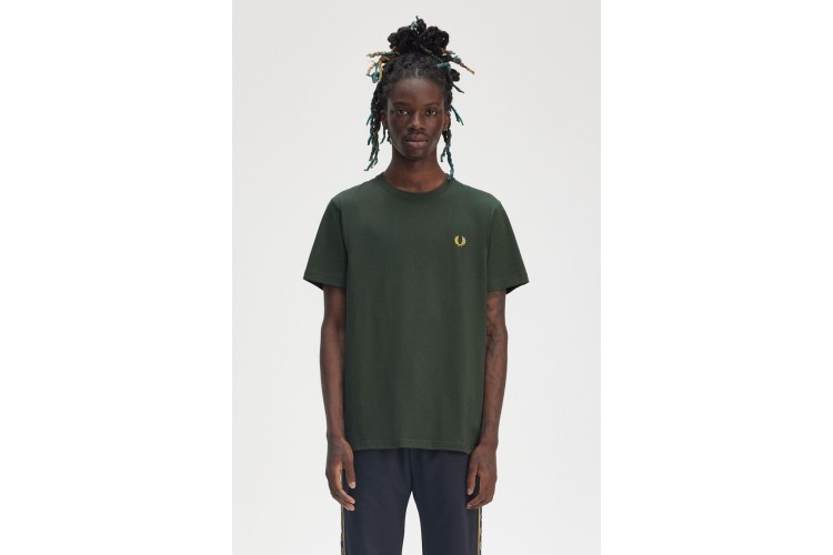 Fred Perry M1600 Crew Neck T-Shirt - Court Green