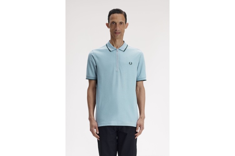 Fred Perry M2383 Crepe Pique Polo Shirt - Stockport Blue