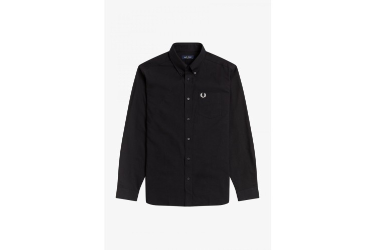 Fred Perry M2700 L/S Oxford Shirt - Black