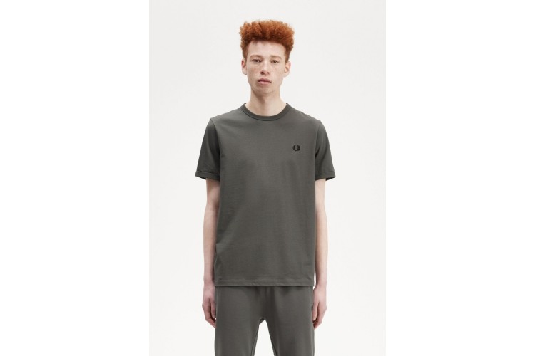 Fred Perry M3519 Ringer T-shirt - Field Green