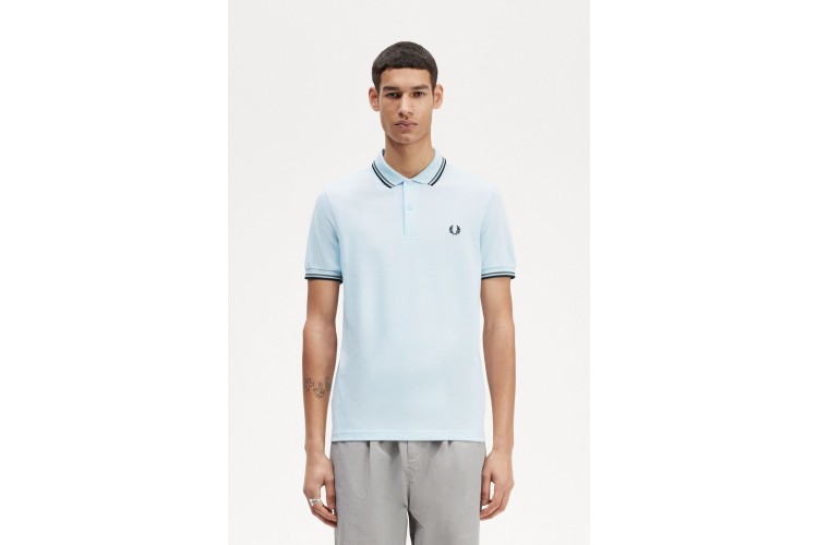 Fred Perry M3600 Lgtice/FdGrn/Black Polo - T43